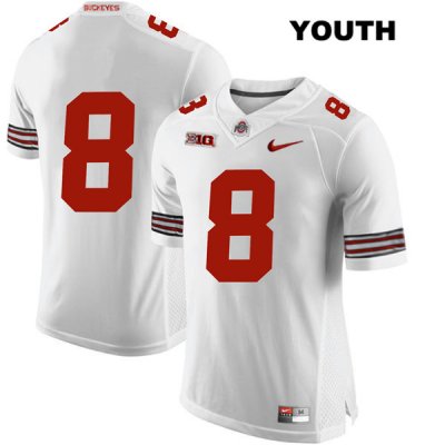 Youth NCAA Ohio State Buckeyes Kendall Sheffield #8 College Stitched No Name Authentic Nike White Football Jersey DI20Y33FD